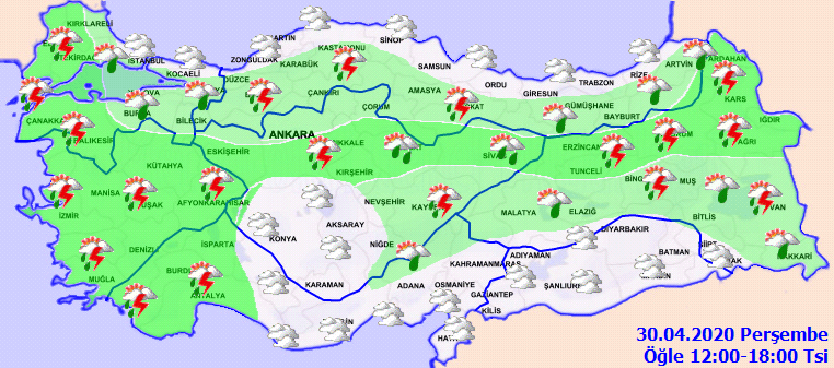 Bugün hava nasıl olacak? İşte 30 Nisan perşembe hava durumu