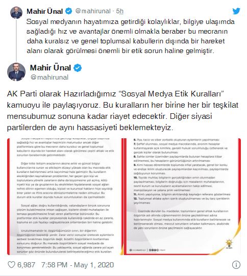AK Parti hazırladı: Sosyal medya için 12 etik kural