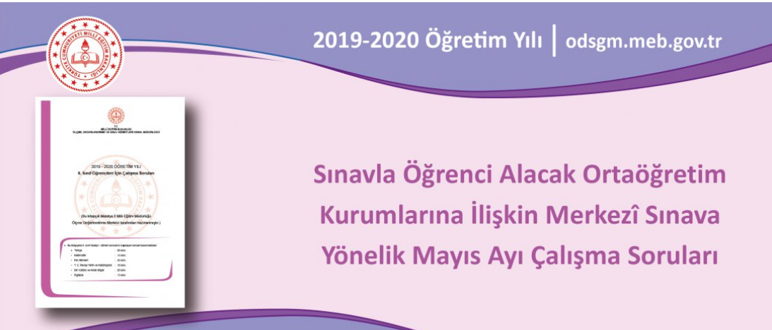 Ziya Selçuk açıkladı: LGS için Mayıs ayı çalışma soruları yayında