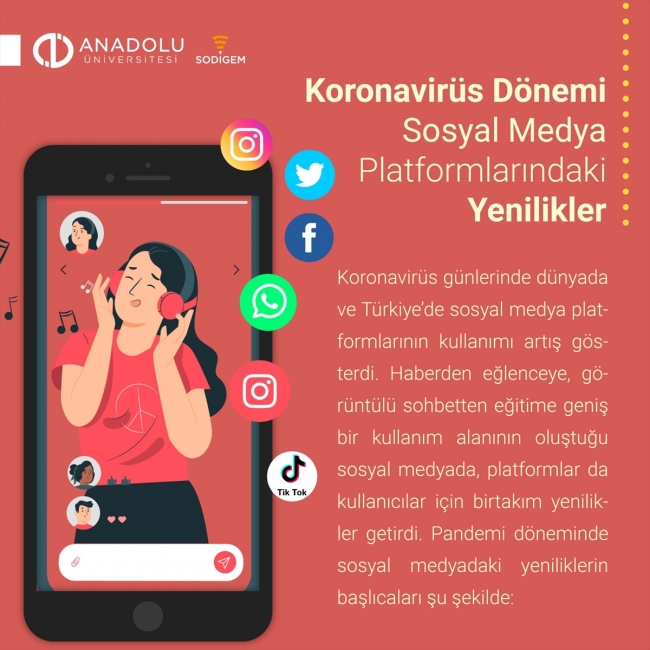 İşte sosyal medya platformlarına gelen korona güncellemeleri