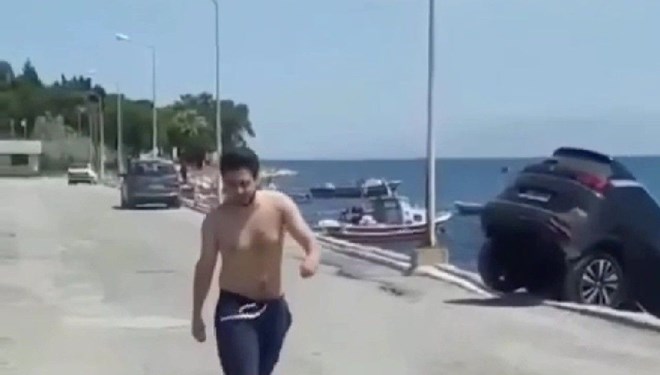 Lüks cipini denize attı, hiçbir şey olmamış gibi yürüdü gitti!
