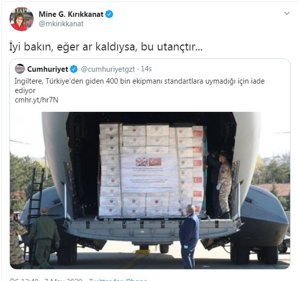 Mine Kırıkkanat yalan haberi tweet atıp hakaret edince rezil oldu!