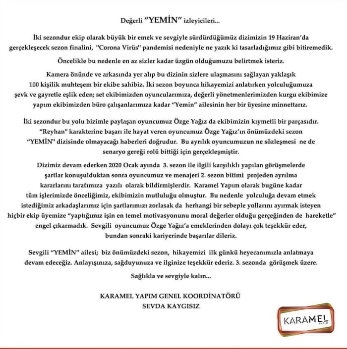 Yemin dizisi final mi yaptı? Yemin dizisi yeni sezonda olacak mı?