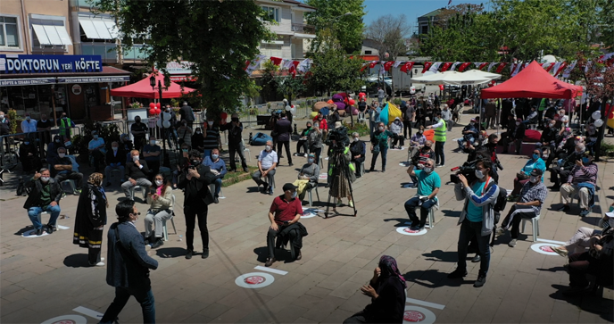 Tuzla'da yapılan ''Türkiye’nin İlk Sosyal Mesafeli Etkinliği'' büyük ses getirdi