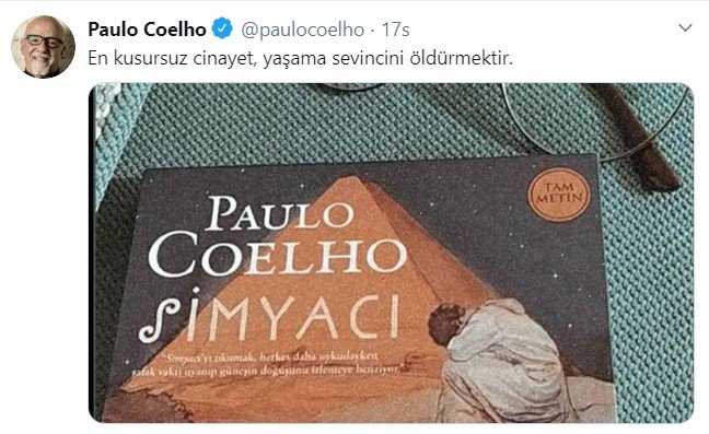 Dünyaca ünlü yazardan sürpriz Türkçe mesaj!