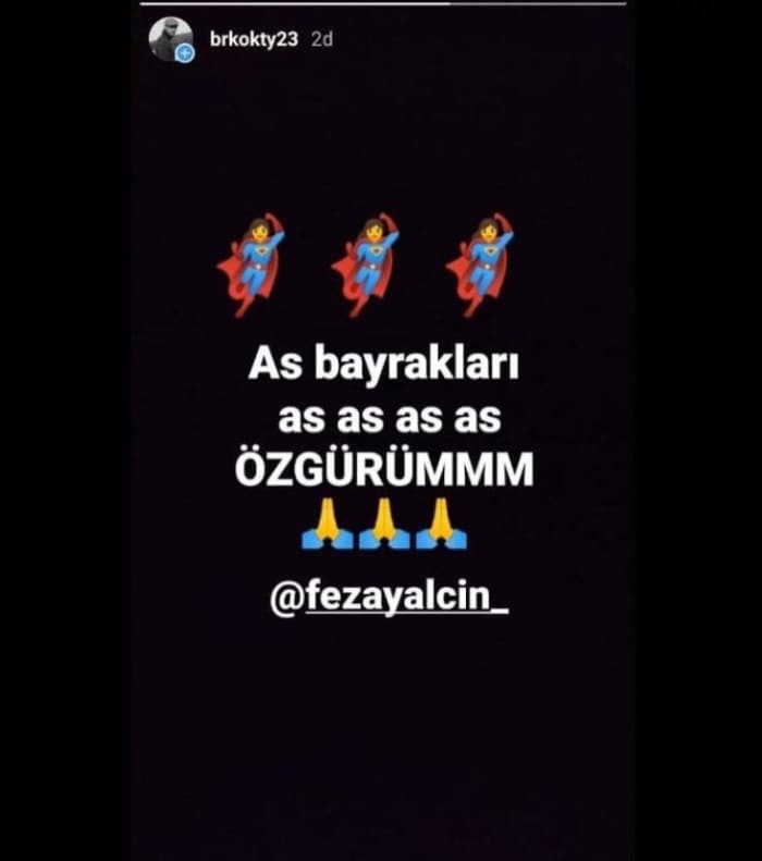 Berk Oktay'ın zafer gibi boşanma kutlaması: As bayrakları as!