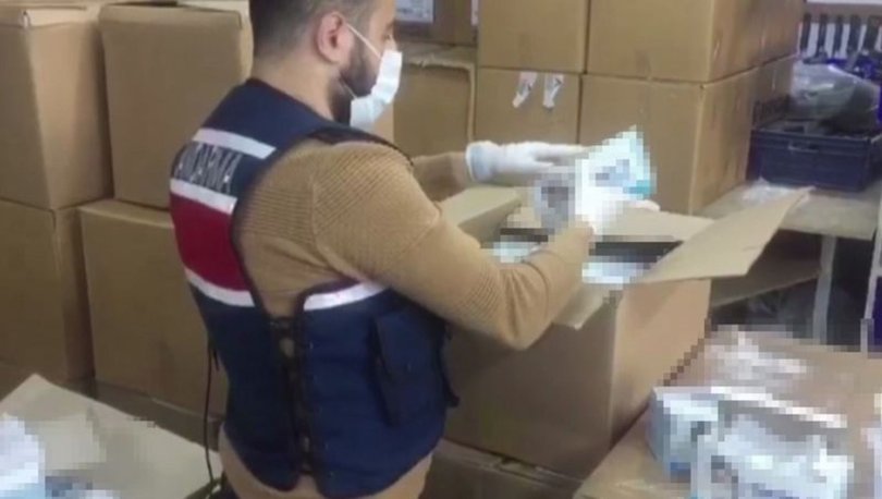Sultangazi'de 800 bin kaçak maske ele geçirildi
