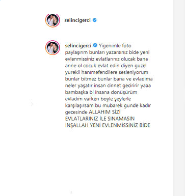 Yeğenini 'halasının gülü' diye seven Selin Ciğerci'ye takipçisinden olay cevap