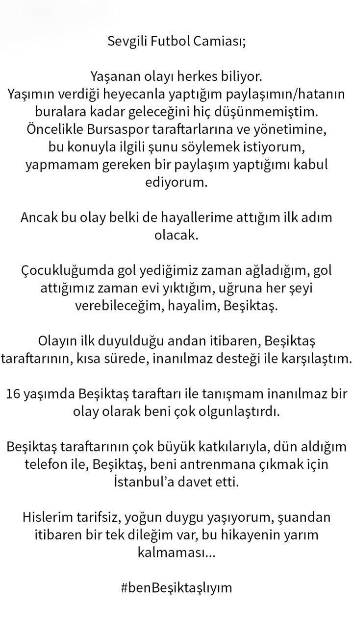 BJK paylaşımı nedeniyle kovulmuştu: Kara Kartal ona sahip çıktı!