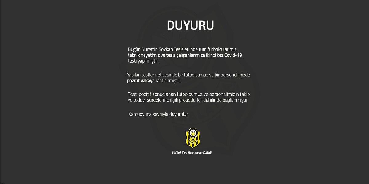 Galatasaray'dan Yeni Malatyaspor için geçmiş olsun mesajı