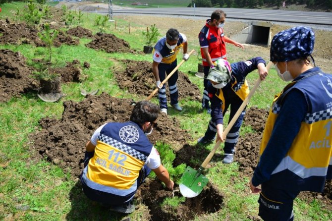 Sağlık çalışanları için anlamlı hareket! Bin fidan dikildi