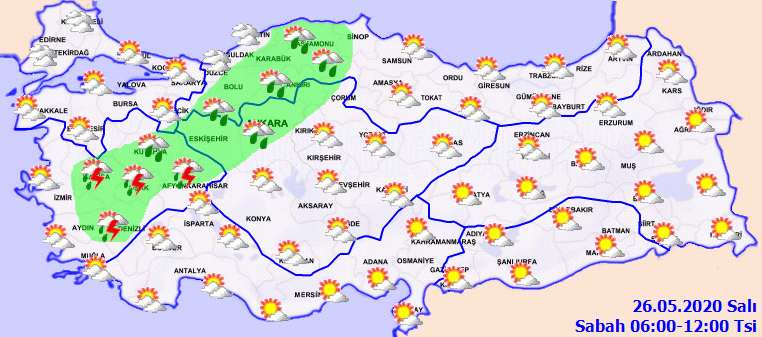 Meteorolojiden kuvvetli yağış uyarısı geldi