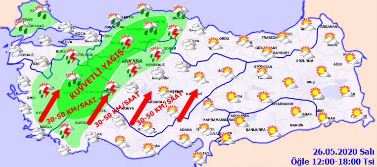 Meteorolojiden kuvvetli yağış uyarısı geldi