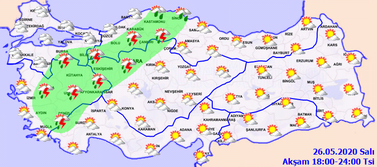 Meteorolojiden kuvvetli yağış uyarısı geldi