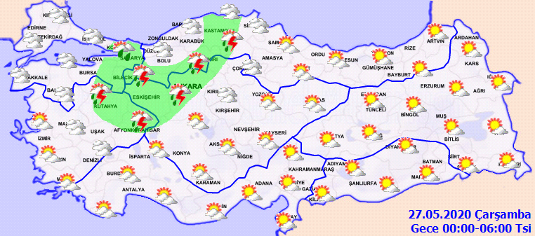Meteorolojiden kuvvetli yağış uyarısı geldi