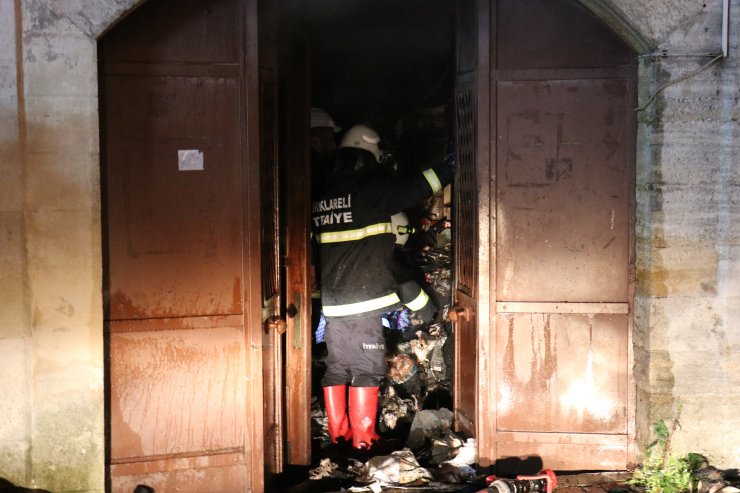 Kırklareli'nde tarihi çarşıda yangın