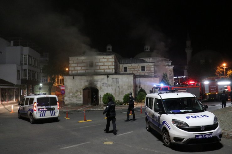 Kırklareli'nde tarihi çarşıda yangın