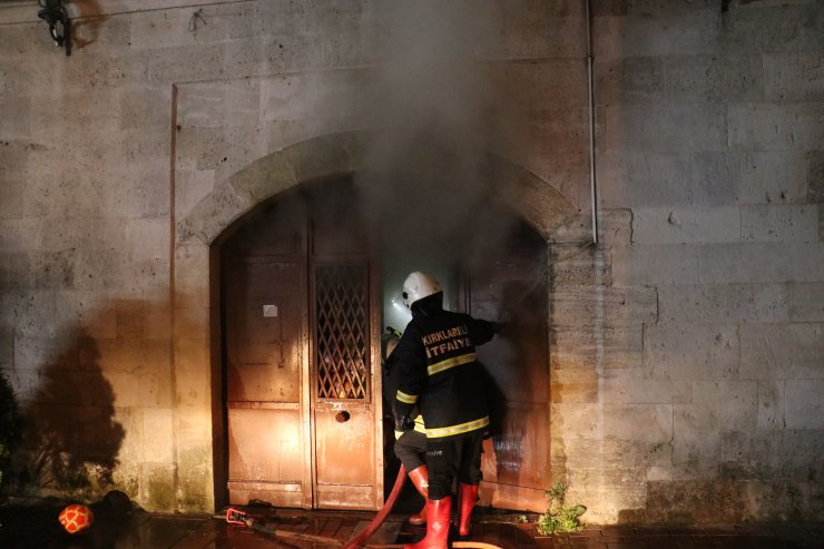 Kırklareli'nde tarihi çarşıda yangın