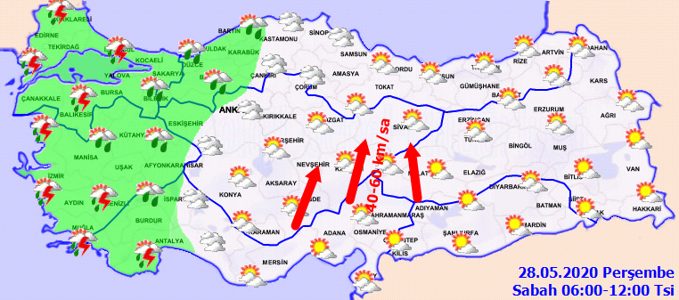 Meteoroloji'den 3 bölgemiz için gök gürültülü sağanak yağış uyarısı