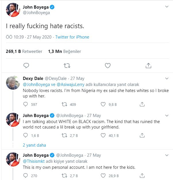 Star Wars yıldızı ateş püskürdü! Lanet olası ırkçılardan nefret ediyorum