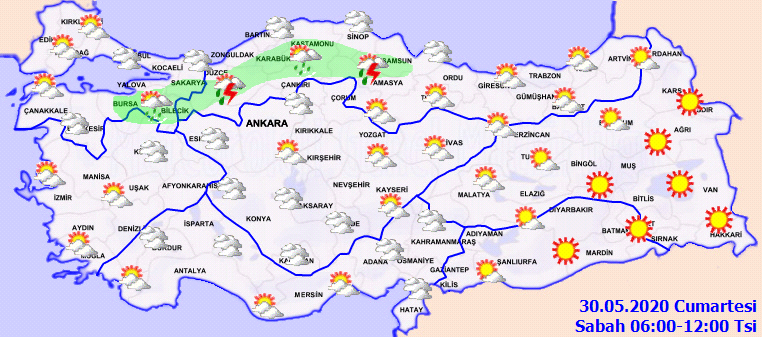 Meteorolojiden o bölgelerimiz için sağanak yağış uyarısı