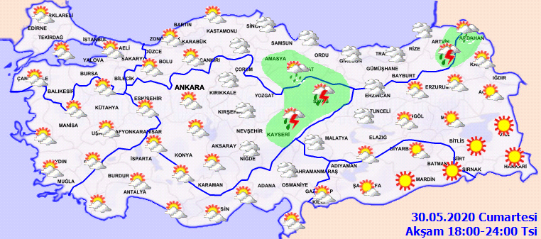 Meteorolojiden o bölgelerimiz için sağanak yağış uyarısı