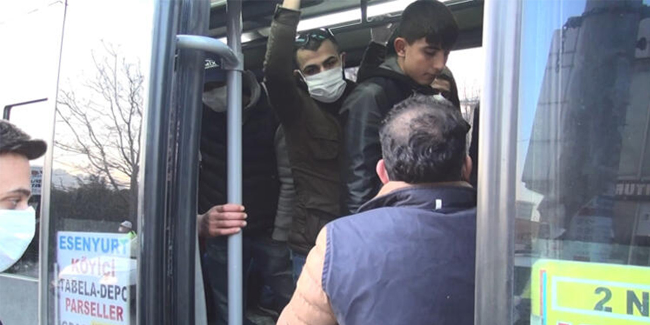 Minibüste şok eden görüntü! Tam 35 yolcu...