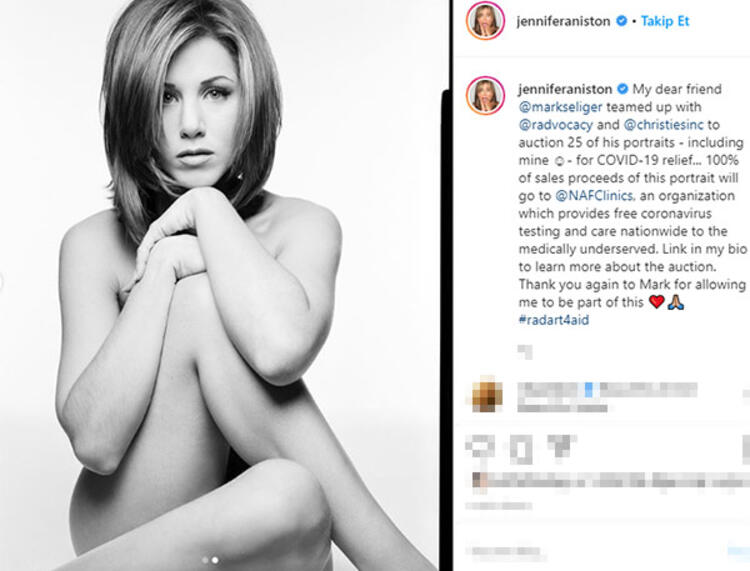Jennifer Aniston çıplak portresini açık arttırmaya sundu!