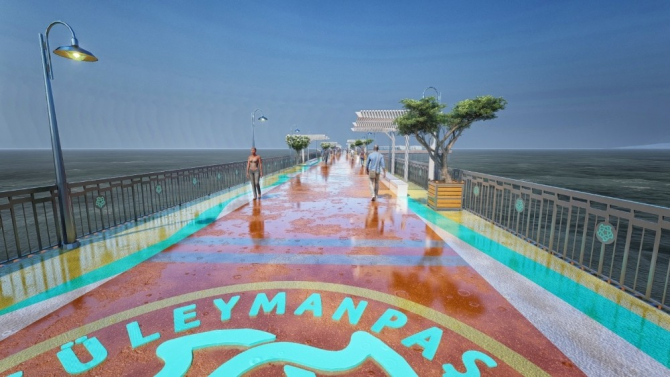 Turizme büyük katkı yapması beklenen iskelede sona geliniyor