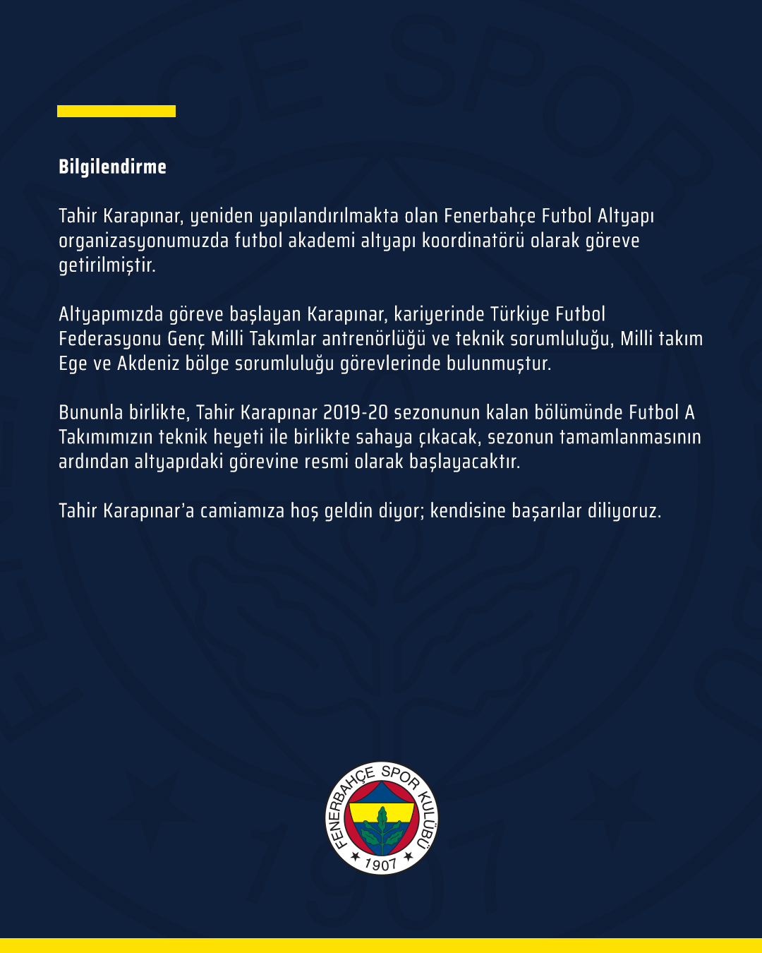 Fenerbahçe'nin yeni hocası belli oldu