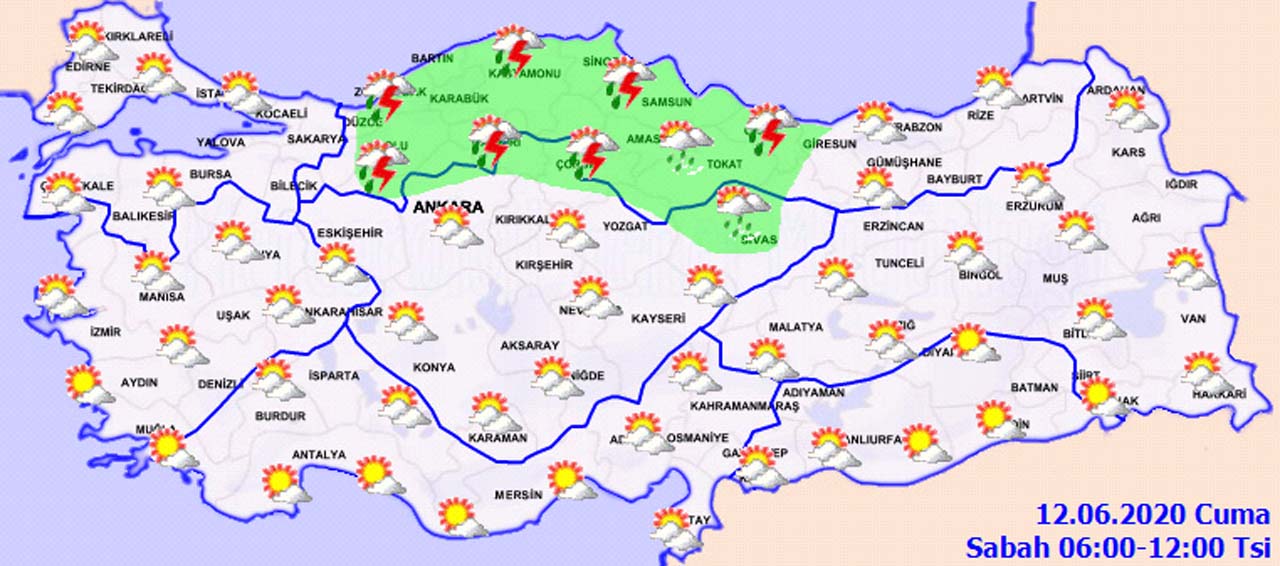 Meteoroloji uyardı: Öğle saatlerinden itibaren yağmur geliyor!