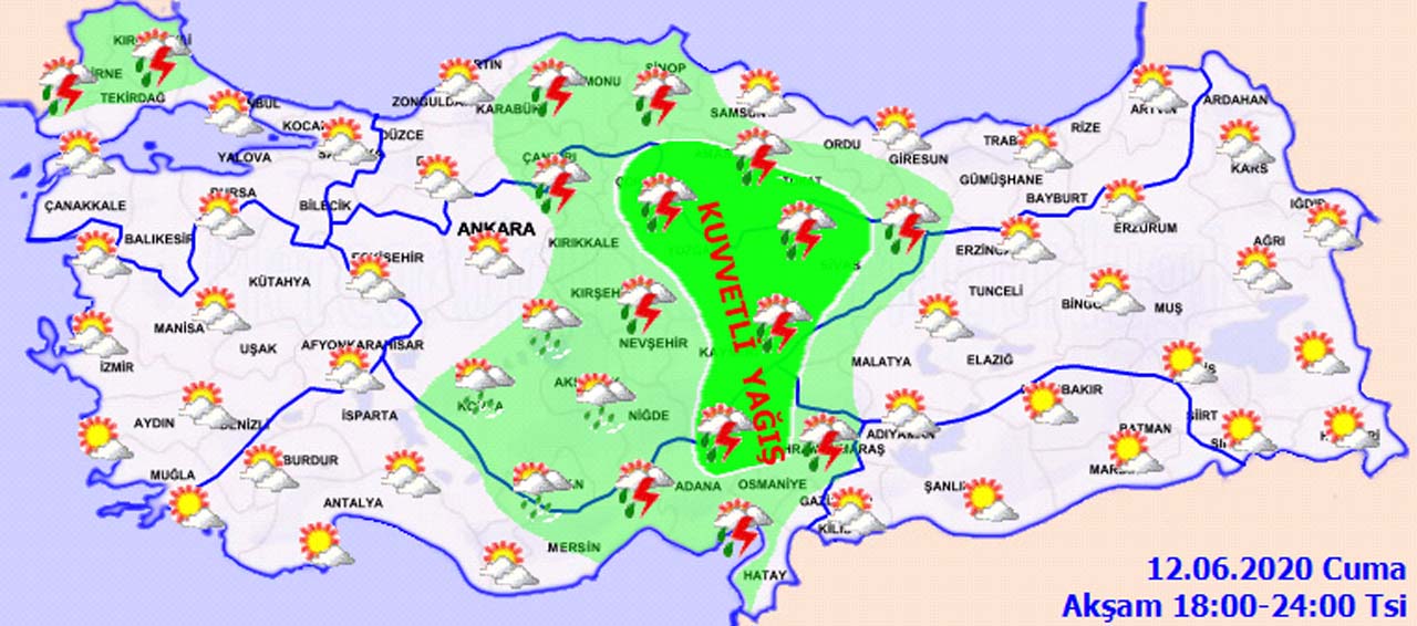 Meteoroloji uyardı: Öğle saatlerinden itibaren yağmur geliyor!