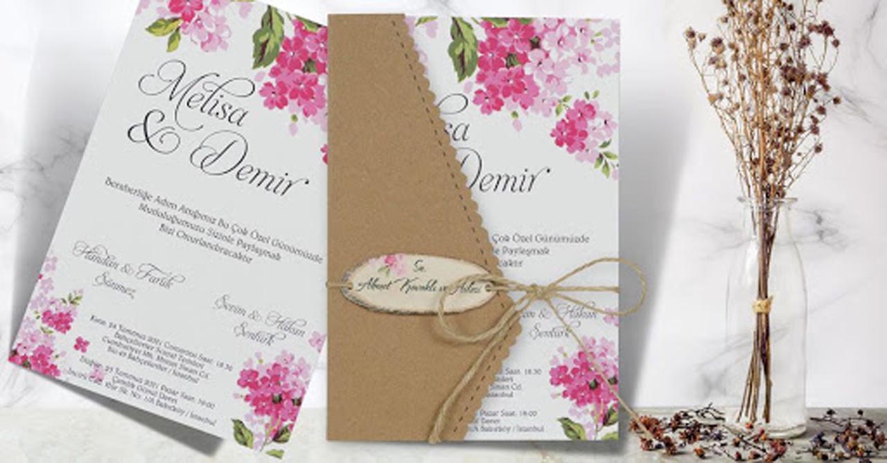 Davetiye modelleri 2020 | Yeni evlenecek çiftlere en güzel davetiye örnekleri