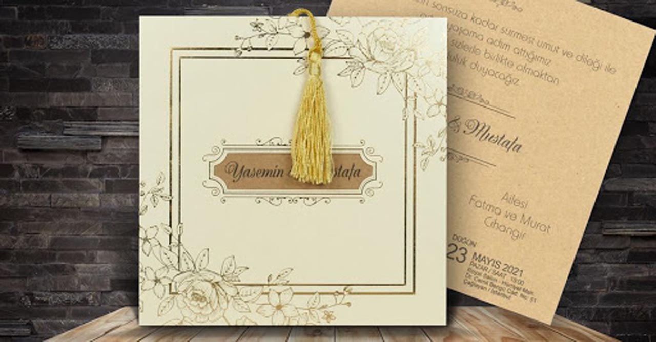 Davetiye modelleri 2020 | Yeni evlenecek çiftlere en güzel davetiye örnekleri