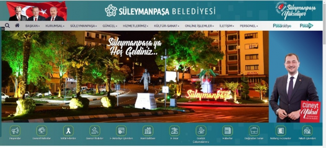 Süleymanpaşa Belediyesinin yeni web sitesi yayında