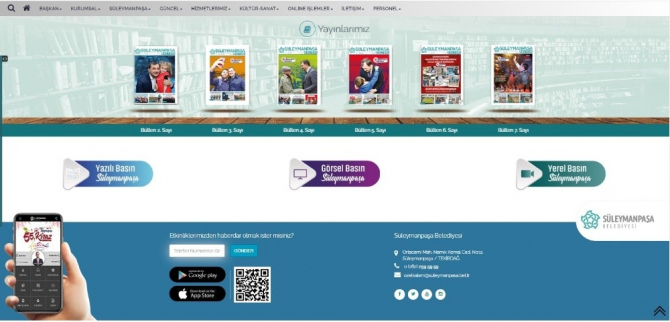 Süleymanpaşa Belediyesinin yeni web sitesi yayında