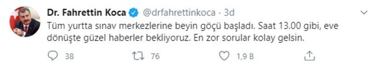 Bakan Koca'dan öğrencilere LGS mesajı!