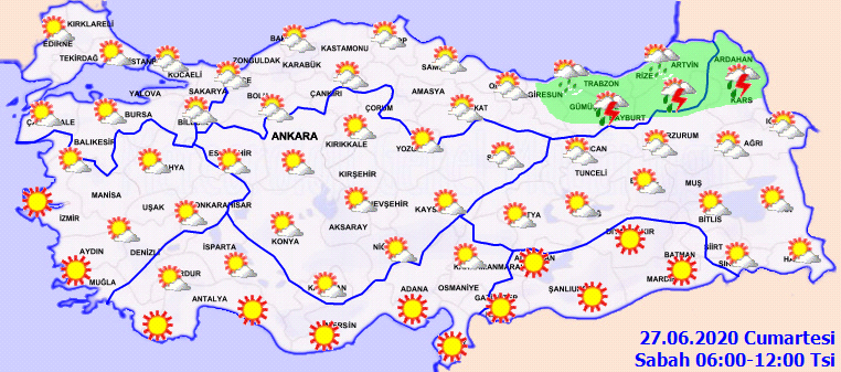 Meteoroloji'den o illerimiz için sağanak uyarısı