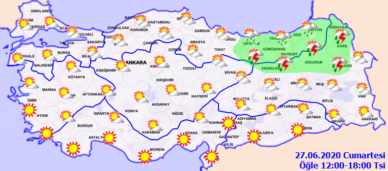Meteoroloji'den o illerimiz için sağanak uyarısı
