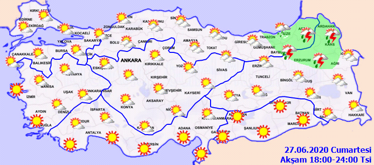 Meteoroloji'den o illerimiz için sağanak uyarısı
