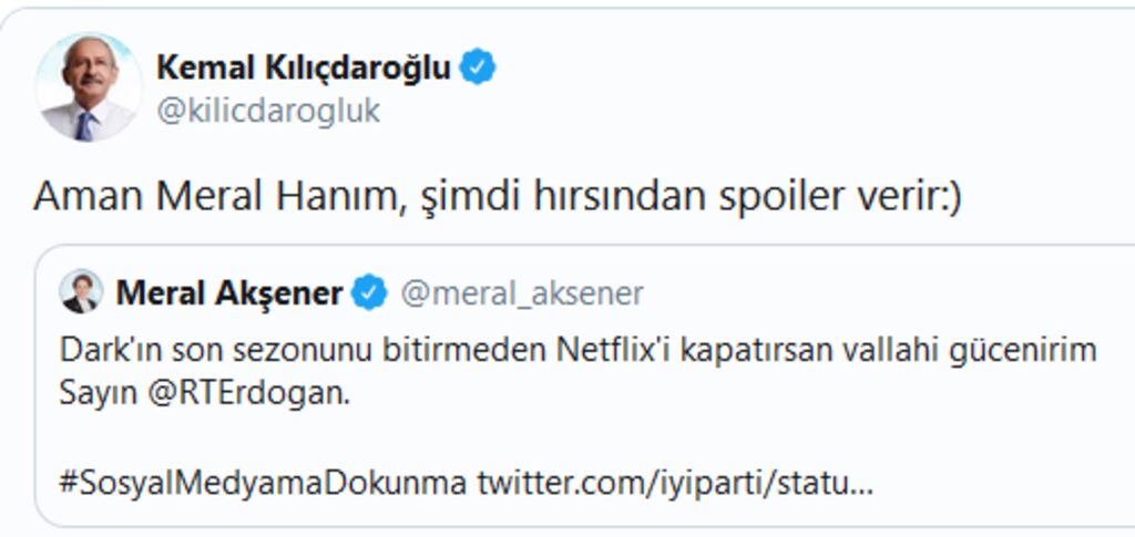 Cumhurbaşkanı Erdoğan'dan siyasi parti liderlerinin Netflix göndermesine yanıt!
