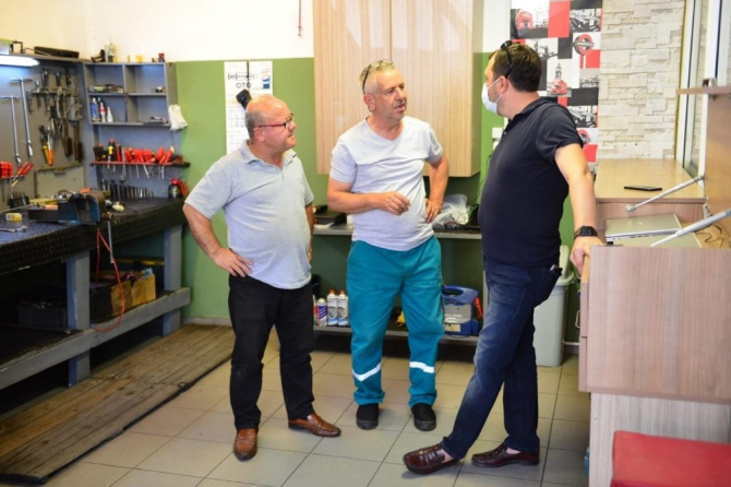 Başkan Yüksel sanayi esnafını dinledi