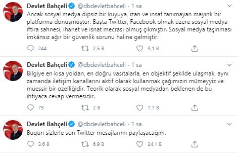 Devlet Bahçeli Twitter hesabını kapattı mı? | Devlet Bahçeli Twitter hesabı ne?