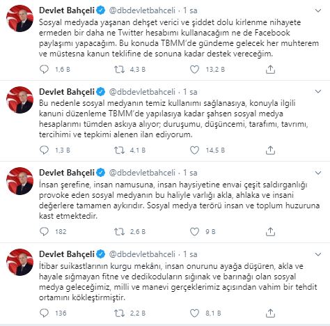 Devlet Bahçeli Twitter hesabını kapattı mı? | Devlet Bahçeli Twitter hesabı ne?