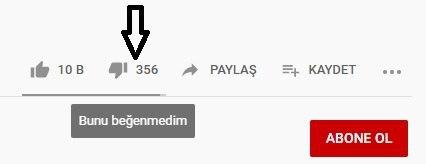 Dislike ne demek? Dislike atmak nedir? Dislike olayı nedir? Dislike Türkçesi