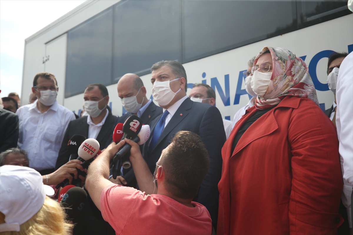 Bakanlar, patlamanın olduğu bölgede açıklamalarda bulundu