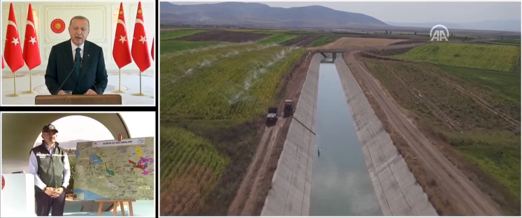 Erdoğan, Konya Ovası Sulamaları Hizmete Alma Töreni'nde konuşuyor (CANLI)