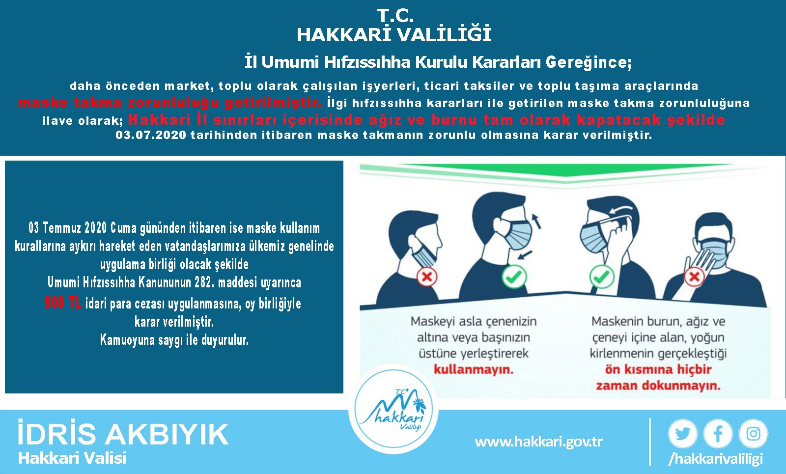 Valilik açıkladı! Bir ilimizde daha maske zorunlu oldu