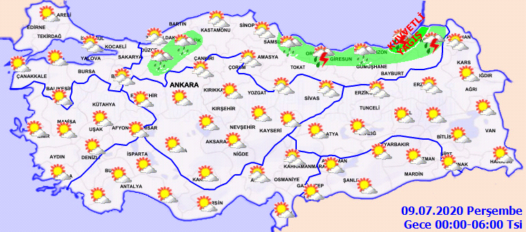 Meteoroloji vatandaşları uyardı: Sağanak ve gök gürültülü sağanak geliyor