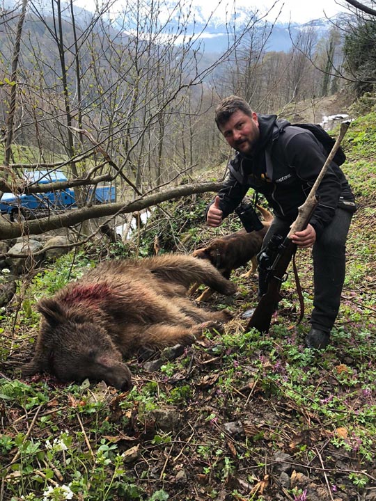 Can çekişen ayıyı köpeklerine parçalatan şahıs gözaltına alındı